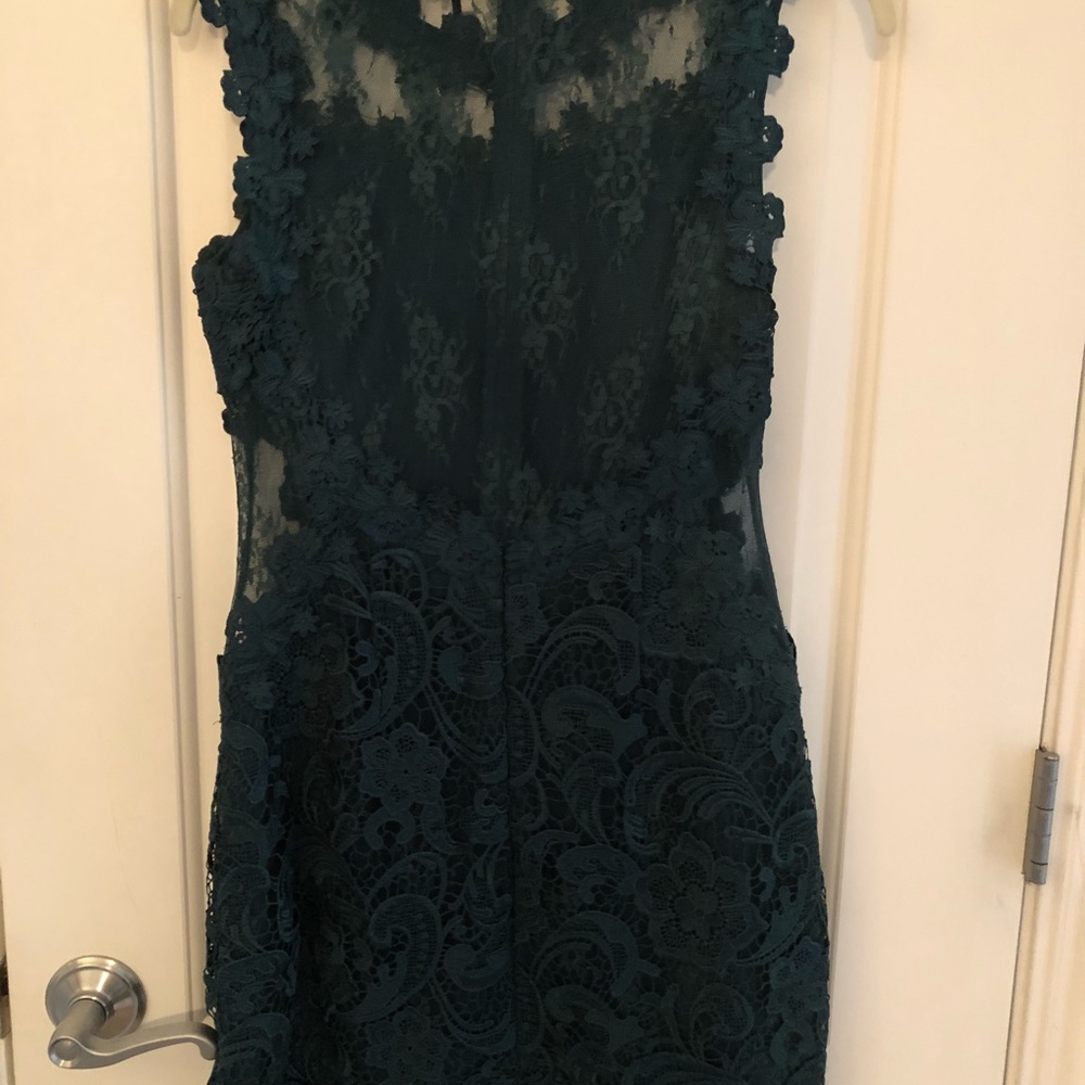 Topshop green lace mesh dress - Picture 3 of 4
